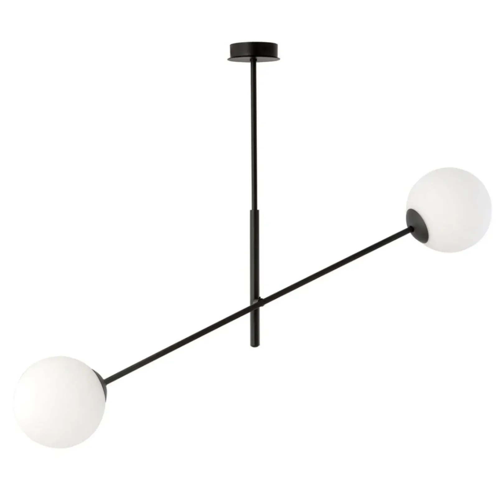 Sklep Kaja Czarna lampa sufitowa z białymi kulami 1169/2 LINEAR | Kaja Store