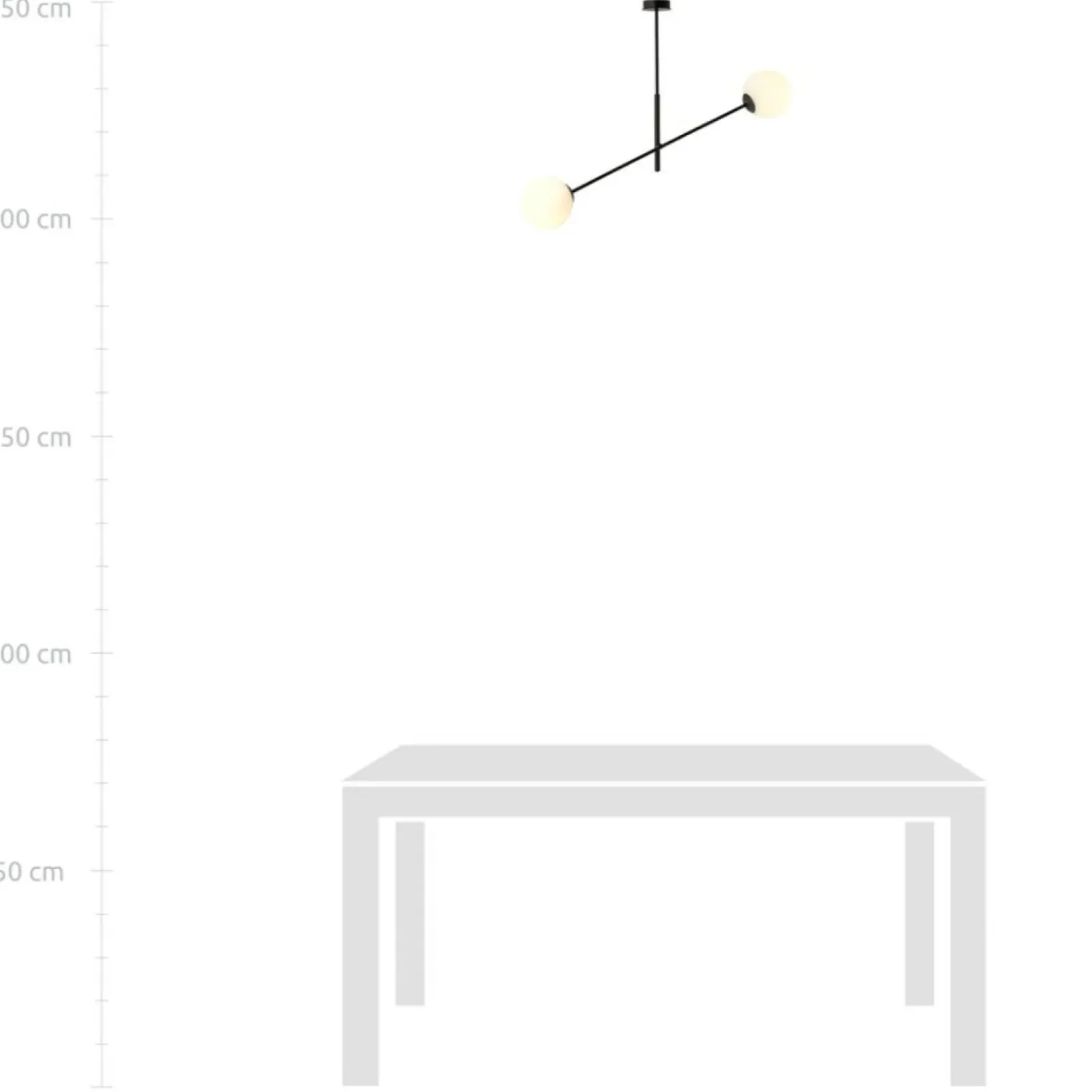Sklep Kaja Czarna lampa sufitowa z białymi kulami 1169/2 LINEAR | Kaja Store