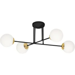 Sklep Kaja Czarna lampa sufitowa z białymi kloszami K-4914 ISLA | Kaja Best