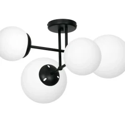 Sklep Kaja Czarna lampa sufitowa z białymi kloszami MLP6527 LIMA | Kaja Flash Sale
