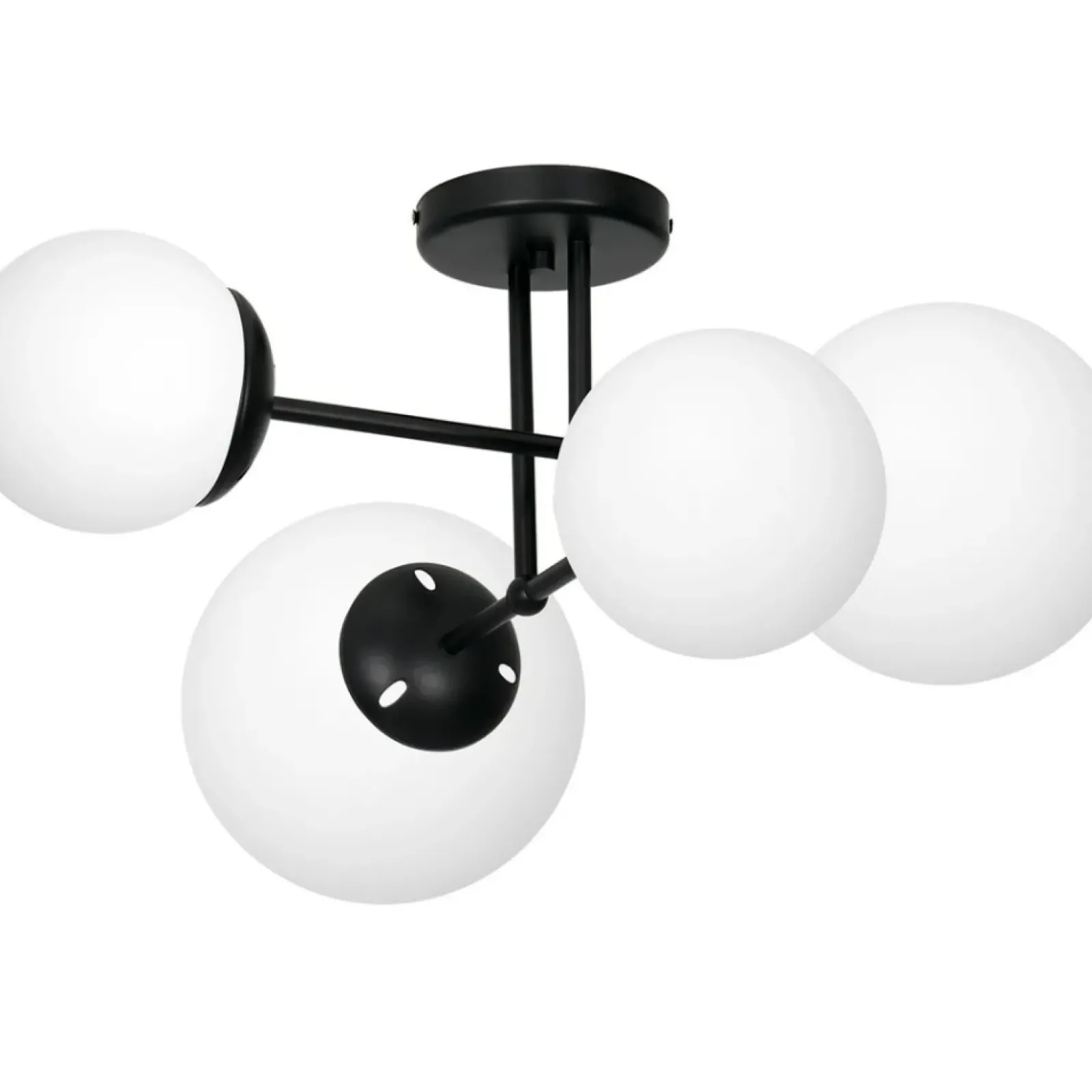 Sklep Kaja Czarna lampa sufitowa z białymi kloszami MLP6527 LIMA | Kaja Flash Sale