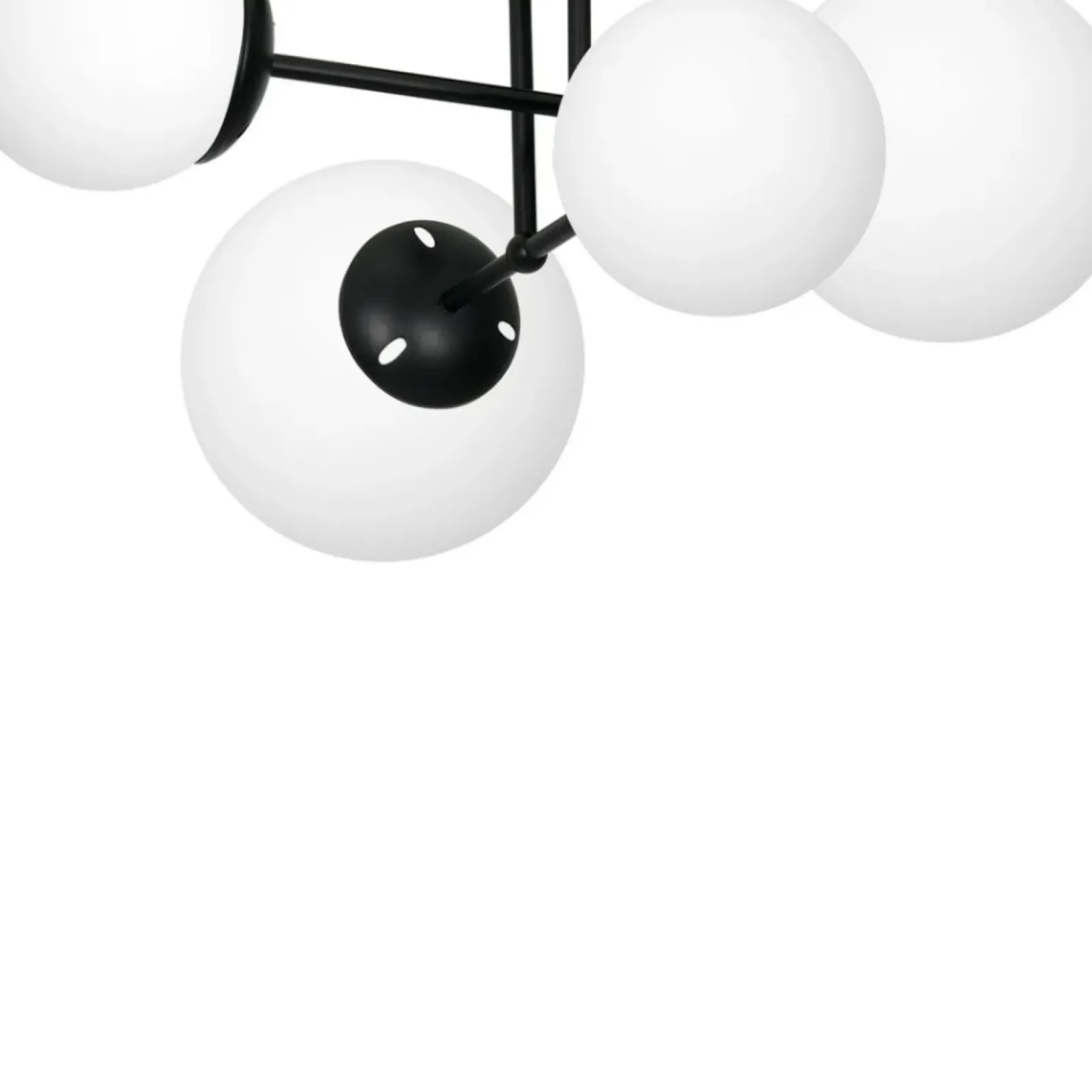 Sklep Kaja Czarna lampa sufitowa z białymi kloszami MLP6527 LIMA | Kaja Flash Sale