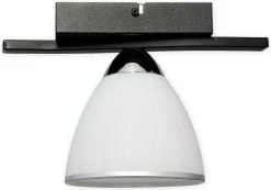 Sklep Kaja Czarna lampa sufitowa z białym kloszem O3251 P1 CZA + CH z serii FABER* Randole Tradycyjne