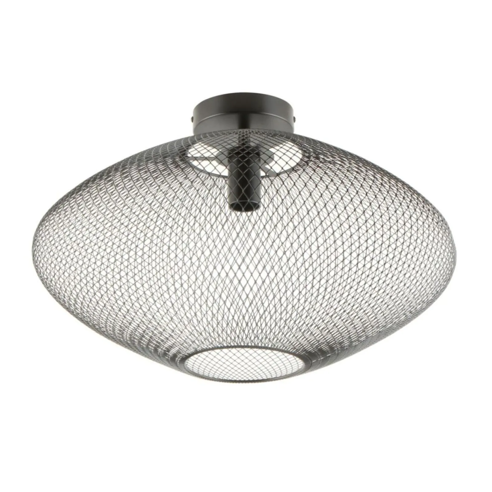 Sklep Kaja Czarna lampa sufitowa z drucianym kloszem A8193-MBK ORION | Kaja* Plafony Nowoczesne
