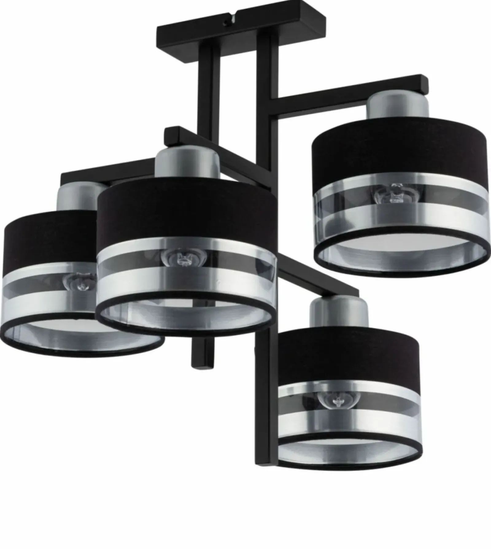 Sklep Kaja Czarna lampa sufitowa z dekoracyjnymi abażurami SIG 32146 z serii PRO Online