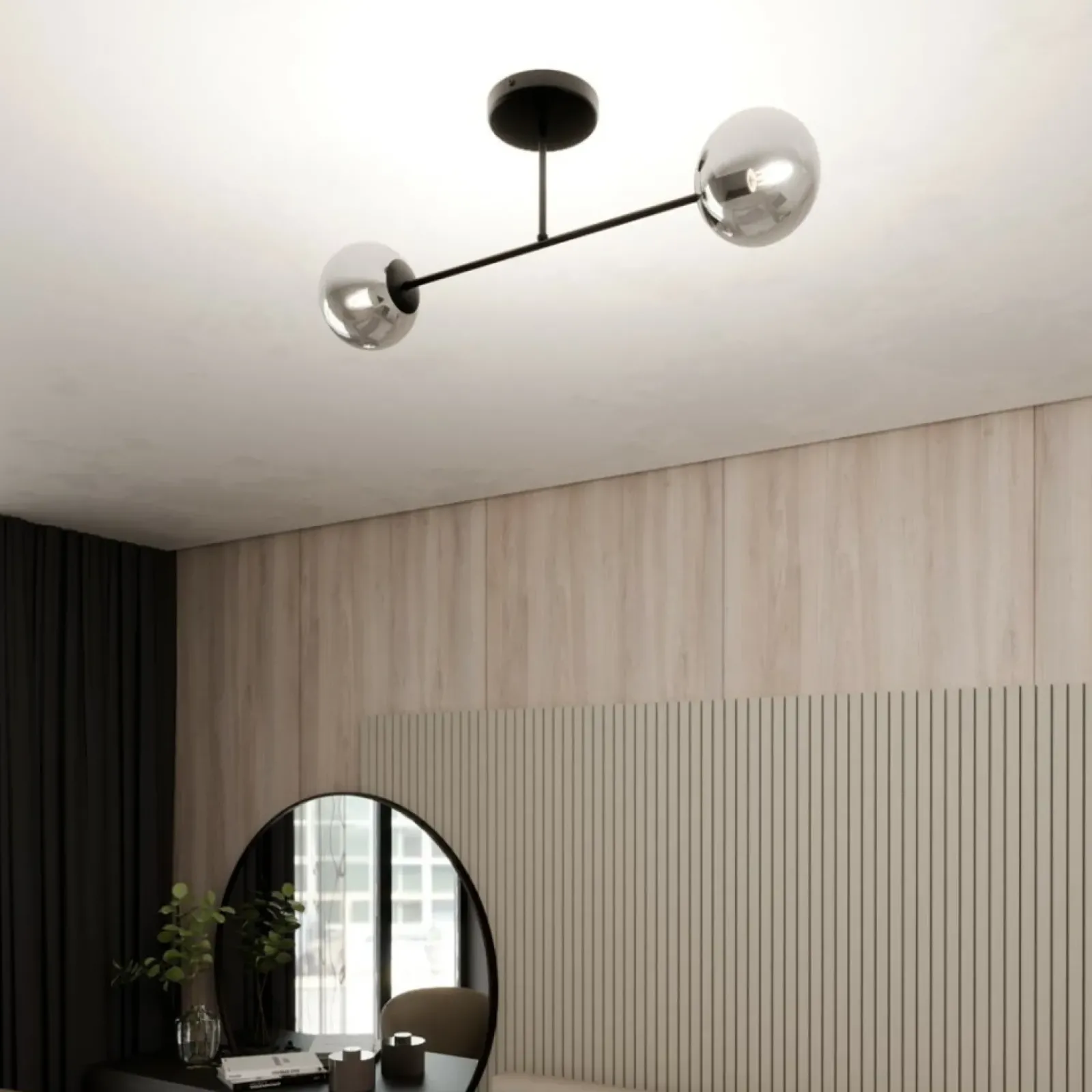 Sklep Kaja Czarna lampa sufitowa z grafitowymi kloszami 1245/2 z serii ROMA Flash Sale