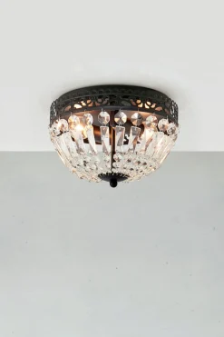 Sklep Kaja Czarna lampa sufitowa z kloszem z kryształków 108598 z serii ETIENNE* Plafony Nowoczesne