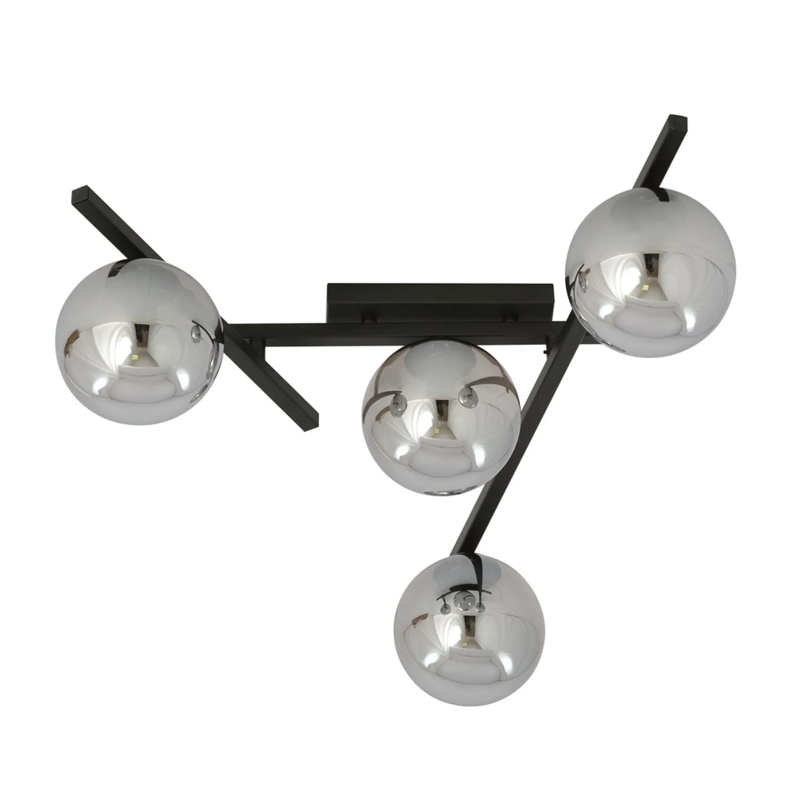 Sklep Kaja Czarna lampa sufitowa z kloszami, do sypialni 1104/4 SMART | Kaja* Plafony Nowoczesne