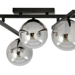 Sklep Kaja Czarna lampa sufitowa z kloszami, do sypialni 1104/4 SMART | Kaja* Plafony Nowoczesne