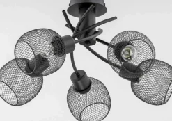 Sklep Kaja Czarna lampa sufitowa z kloszami z siatki AL 25795 | Kaja Cheap
