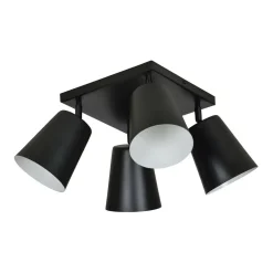 Sklep Kaja Czarna lampa sufitowa z kwadratową podsufitką 385/4 | Kaja Oświetlenie Best Sale