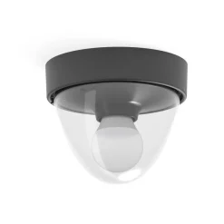 Sklep Kaja Czarna lampa sufitowa z kloszem, ochrona IP44 7978 | Kaja Oświetlenie* Plafony Zewnętrzne