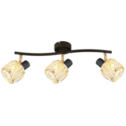 Sklep Kaja Czarna lampa sufitowa z kryształowymi kloszami 93-30191 DUBAI | Kaja Best