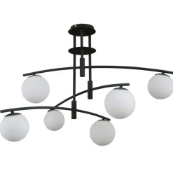 Sklep Kaja Czarna lampa sufitowa z kloszami PND-31322-6A-SB SENAI | Kaja Cheap