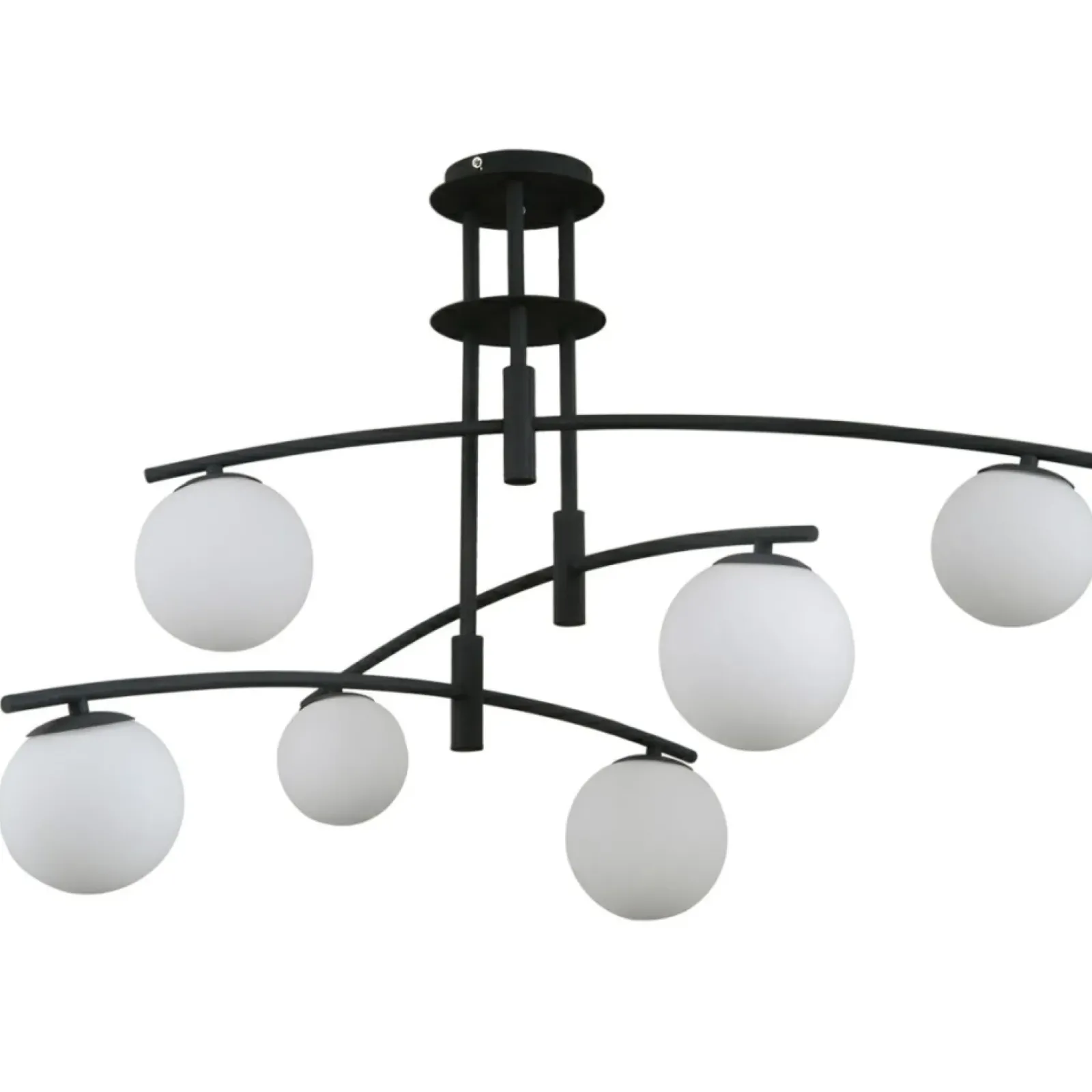 Sklep Kaja Czarna lampa sufitowa z kloszami PND-31322-6A-SB SENAI | Kaja Cheap