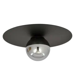 Sklep Kaja Czarna lampa sufitowa z lustrzanym kloszem 1128/1 SOLAR | Kaja Hot