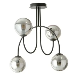 Sklep Kaja Czarna lampa sufitowa z lustrzanymi kloszami 1287/4A z serii ARCHI Sale