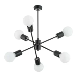 Sklep Kaja Czarna lampa sufitowa z odsłoniętymi żarówkami AL 60813 MADI | Kaja Fashion