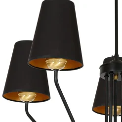 Sklep Kaja Czarna lampa sufitowa z ozdobnymi abażurami MLP4913 z serii VICTORIA | Kaja Oświ Best
