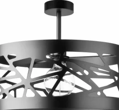 Sklep Kaja Czarna lampa sufitowa z ozdobnym abażurem SIG 31232 z serii MODUŁ FREZ czarny Fashion