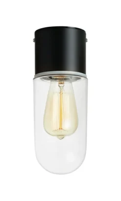 Sklep Kaja Czarna lampa sufitowa z przezroczystym kloszem 107796 | Kaja Clearance