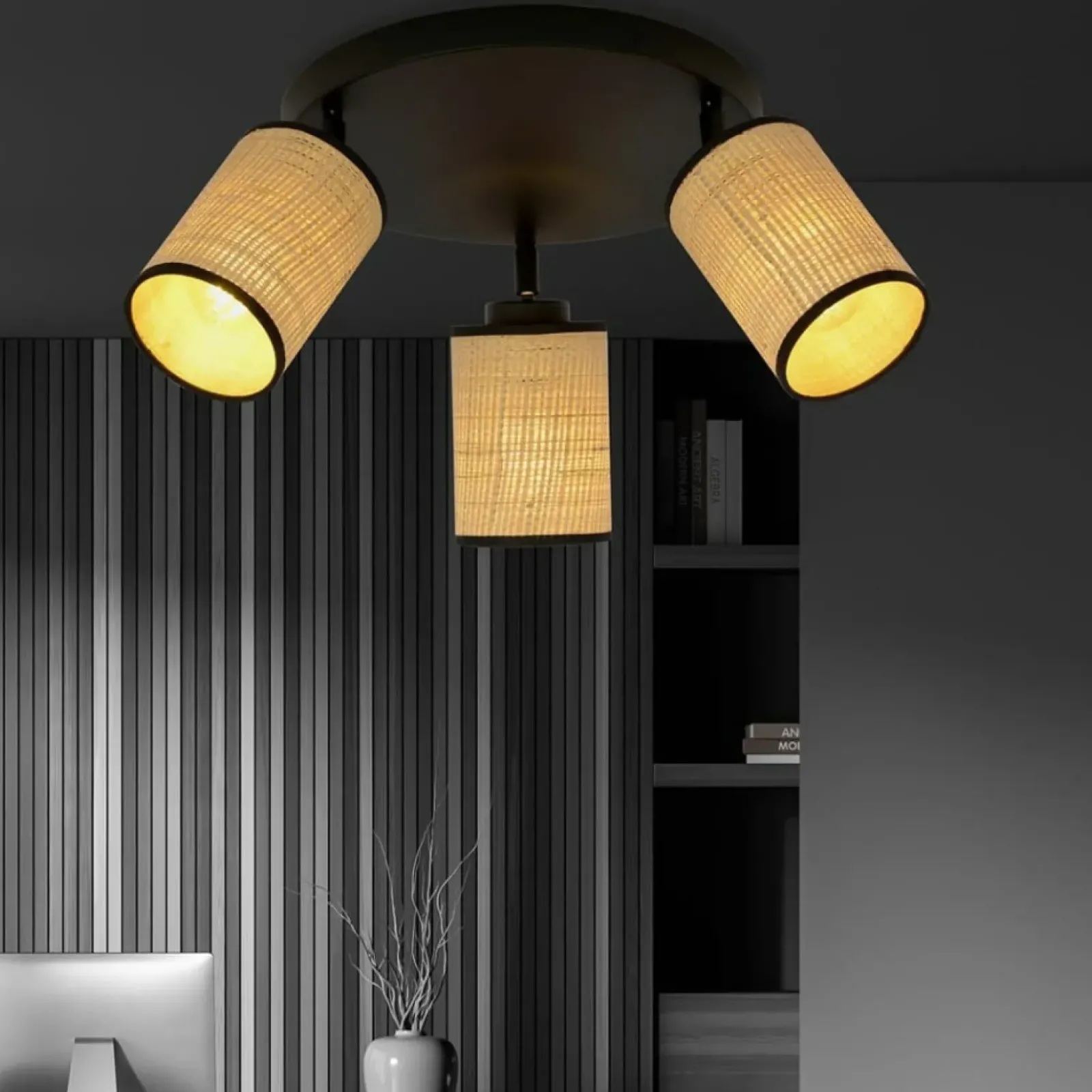 Sklep Kaja Czarna lampa sufitowa z ruchomymi światłami 1151/3PREM YOGA | Kaja Best Sale