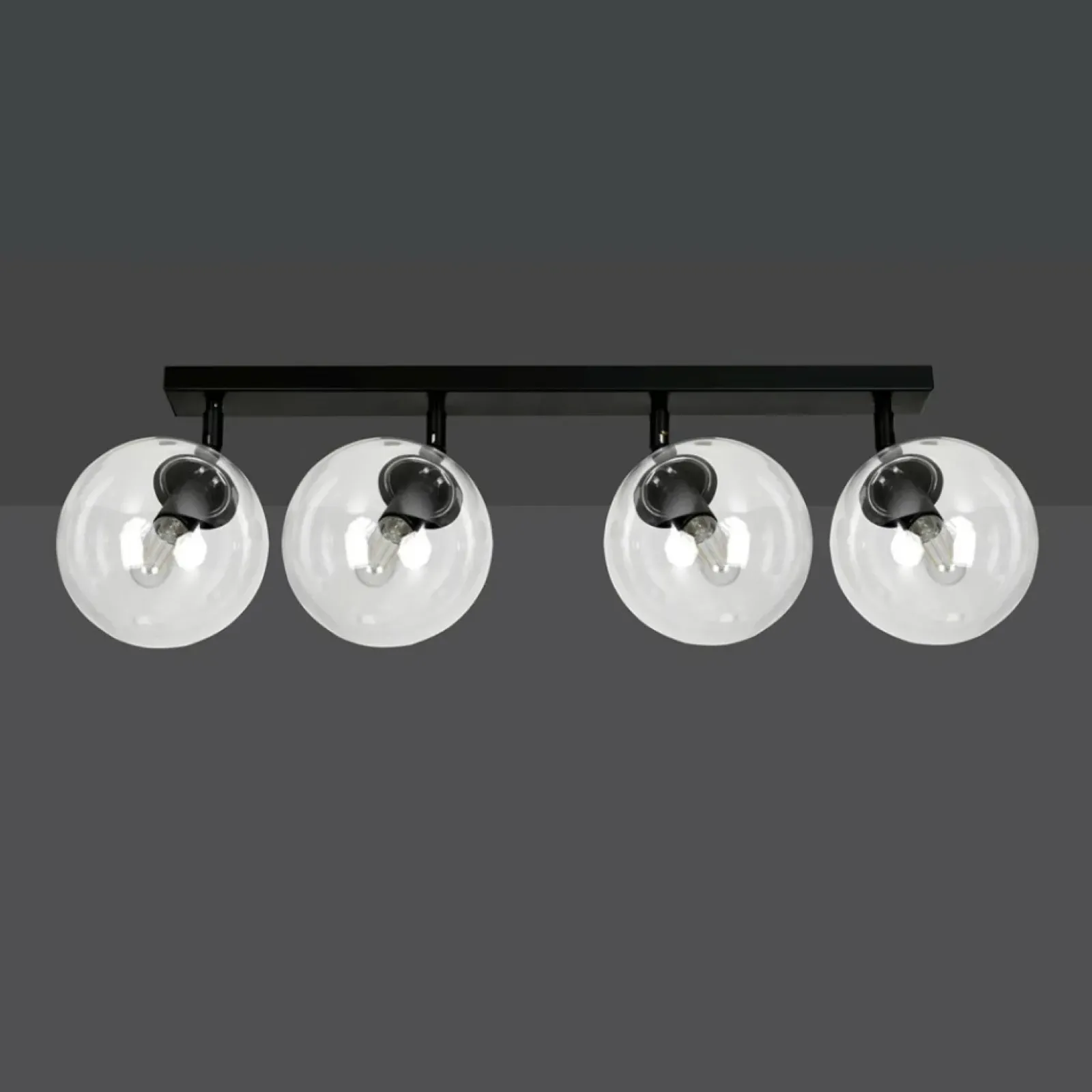 Sklep Kaja Czarna lampa sufitowa z regulowanymi kloszami 776/4 | Kaja Oświetlenie Sale