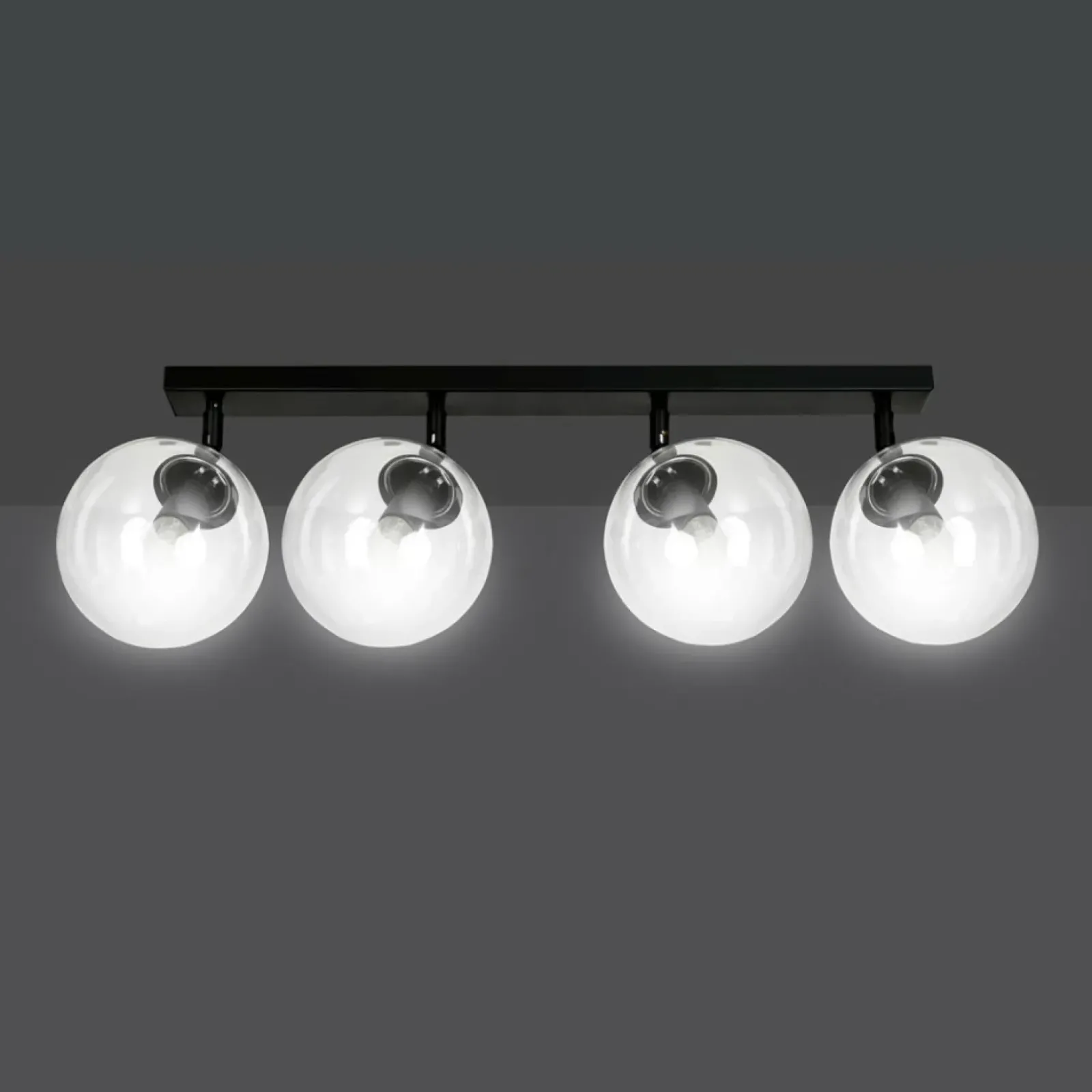 Sklep Kaja Czarna lampa sufitowa z regulowanymi kloszami 776/4 | Kaja Oświetlenie Sale