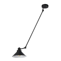 Sklep Kaja Czarna lampa sufitowa z regulowanym ramieniem 9144 | Kaja Oświetlenie czarny Online