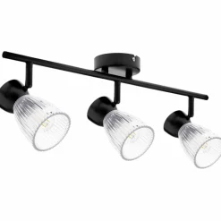 Sklep Kaja Czarna lampa sufitowa z ryflowanymi kloszami ML9972 BEST | Kaja Flash Sale