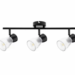 Sklep Kaja Czarna lampa sufitowa z ryflowanymi kloszami ML9972 BEST | Kaja Flash Sale