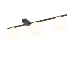 Sklep Kaja Czarna lampa sufitowa z trzema okrągłymi kloszami 10301 PIK | Kaja* Plafony Nowoczesne