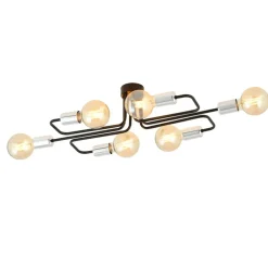 Sklep Kaja Czarna lampa sufitowa ze srebrnymi oprawkami 1174/6A z serii VEKEN Clearance
