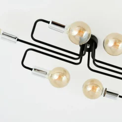 Sklep Kaja Czarna lampa sufitowa ze srebrnymi oprawkami 1174/6A z serii VEKEN Clearance