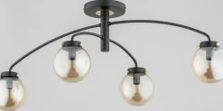 Sklep Kaja Czarna lampa sufitowa ze złotymi akcentami AL 62187 | Kaja Shop