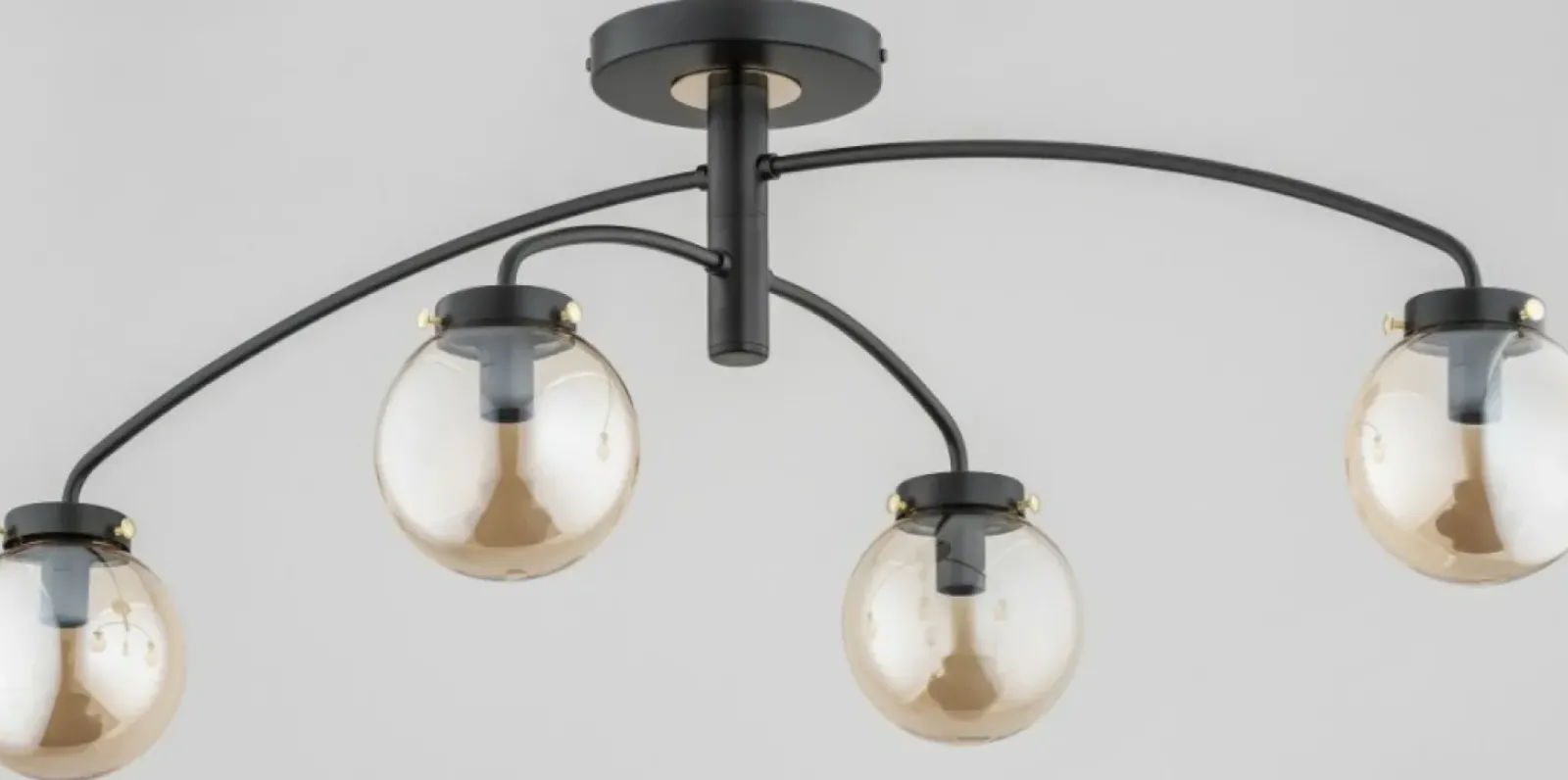 Sklep Kaja Czarna lampa sufitowa ze złotymi akcentami AL 62187 | Kaja Shop