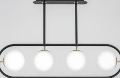 Sklep Kaja Czarna lampa sufitowa ze złotymi akcentami AL 63111 | Kaja Store