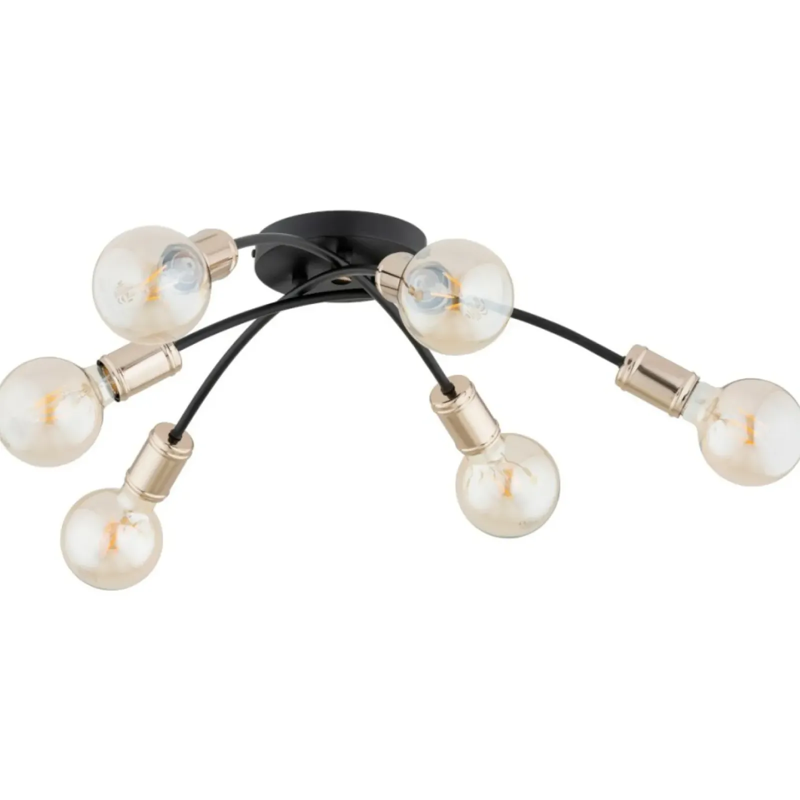 Sklep Kaja Czarna lampa sufitowa ze złotymi dodatkami AL 63228 z serii LENSI Shop