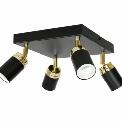 Sklep Kaja Czarna lampa sufitowa ze złotymi przegubami LX 5166 z serii RENO Best