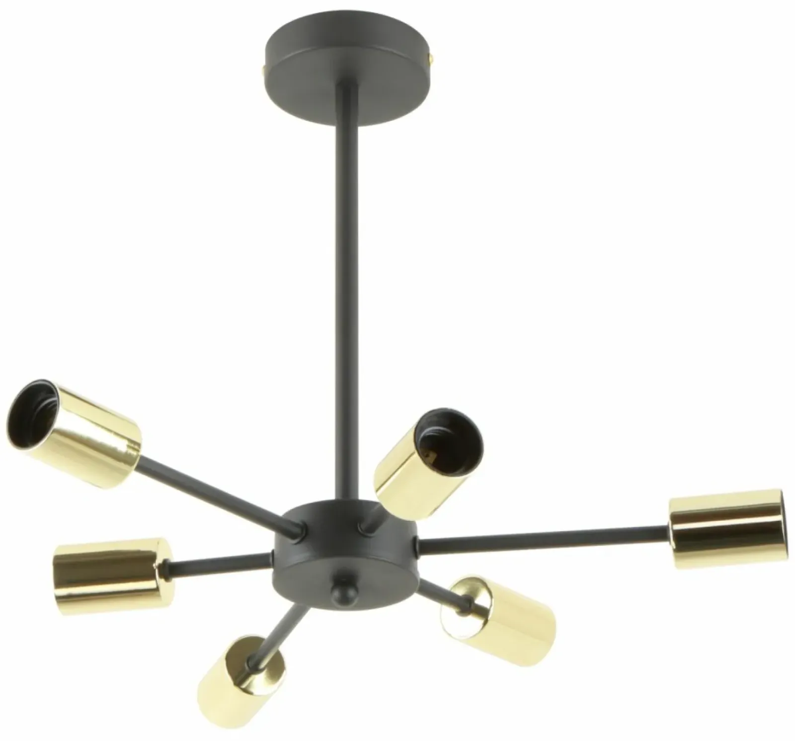 Sklep Kaja Czarna lampa sufitowa ze złotymi oprawkami ZM A8100-6 z serii MANDI Hot