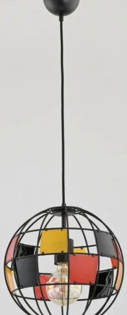 Sklep Kaja Czarna lampa wiszącą z kulistym drucianym kloszem AL 60359 | Kaja New