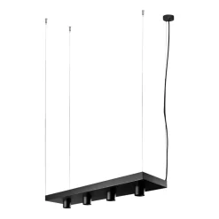 Sklep Kaja Czarna lampa wisząca – listwa z czterema spotami 9381 | Kaja czarny Shop
