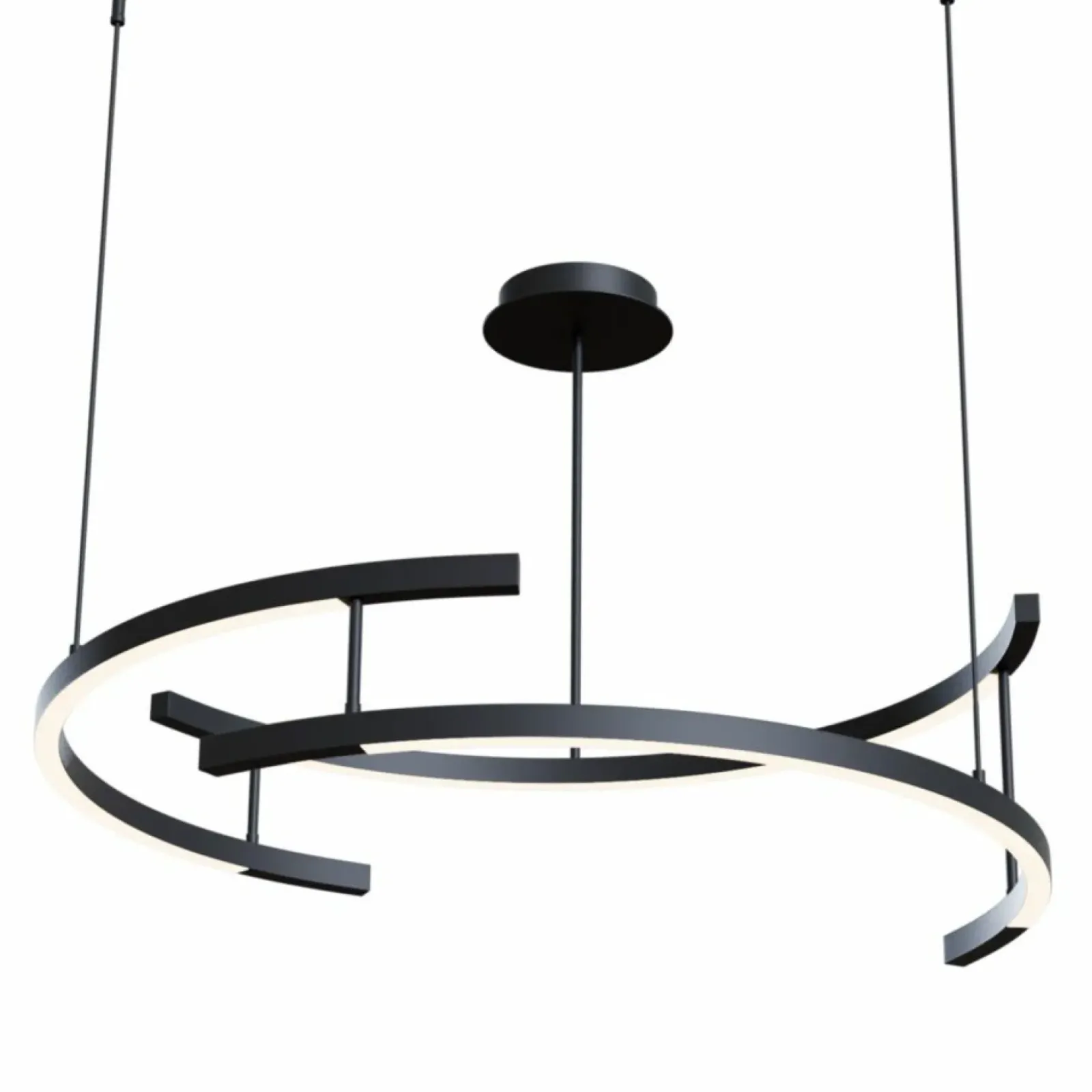 Sklep Kaja Czarna lampa wisząca, barwa ciepła MOD054PL-L52B3K z serii LINE | Kaja czarny Best