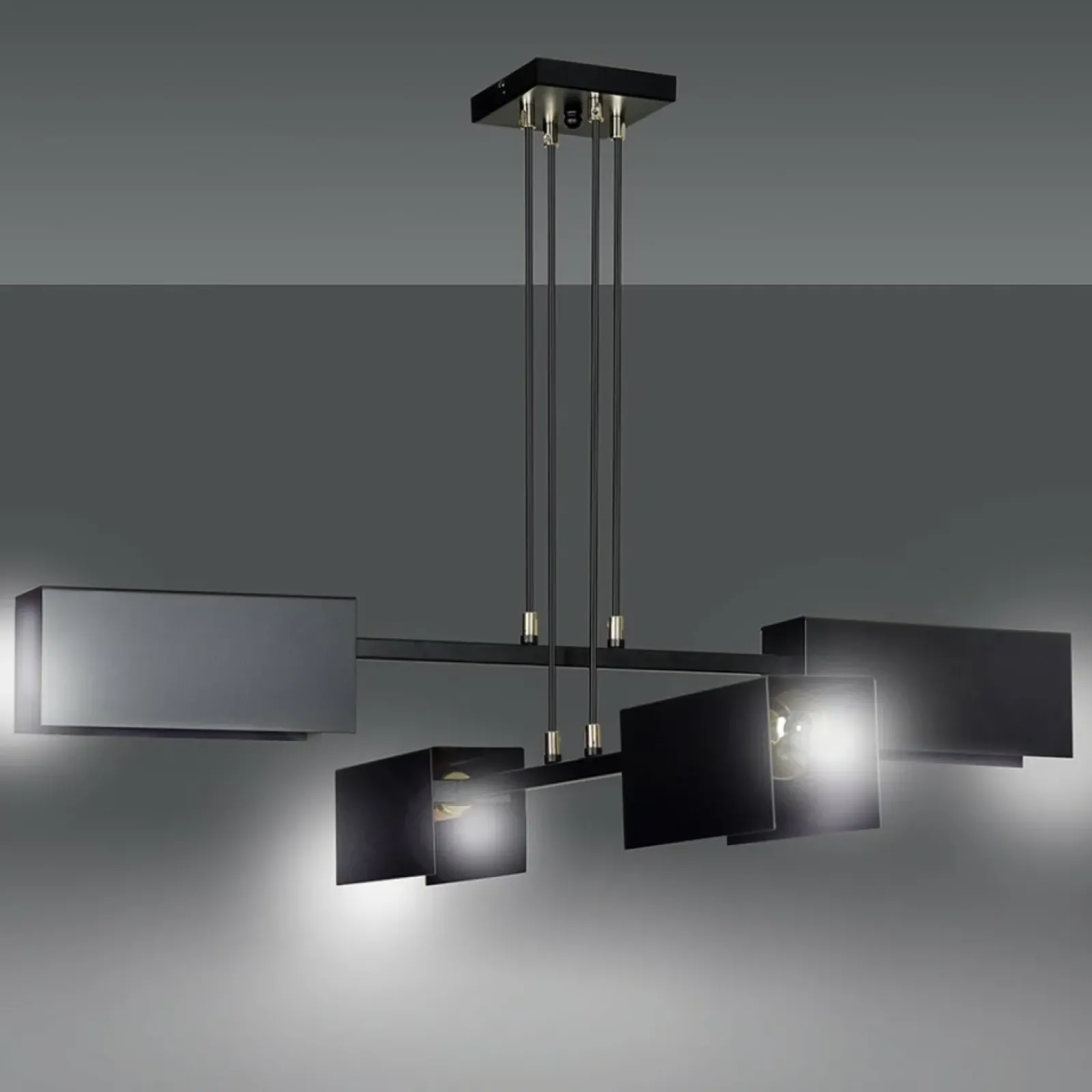 Sklep Kaja Czarna lampa wisząca do loftowej kuchni 633/4 TOLOS | Kaja Oświetlenie Best Sale