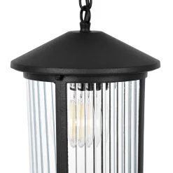 Sklep Kaja Czarna lampa wisząca do oświetlenia tarasu K-8221 z serii MIAMI* Lampy Ogrodowe Wiszące