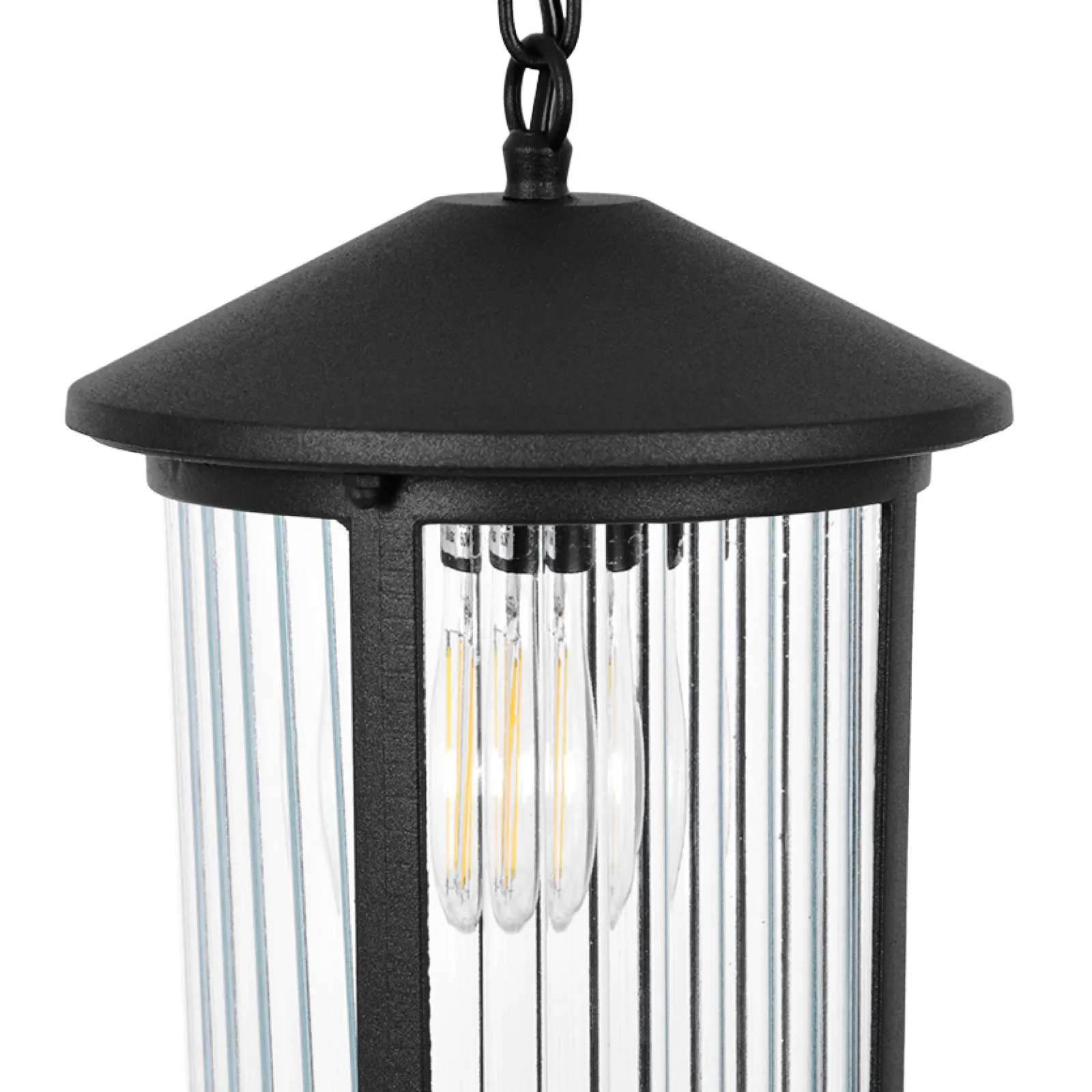 Sklep Kaja Czarna lampa wisząca do oświetlenia tarasu K-8221 z serii MIAMI* Lampy Ogrodowe Wiszące
