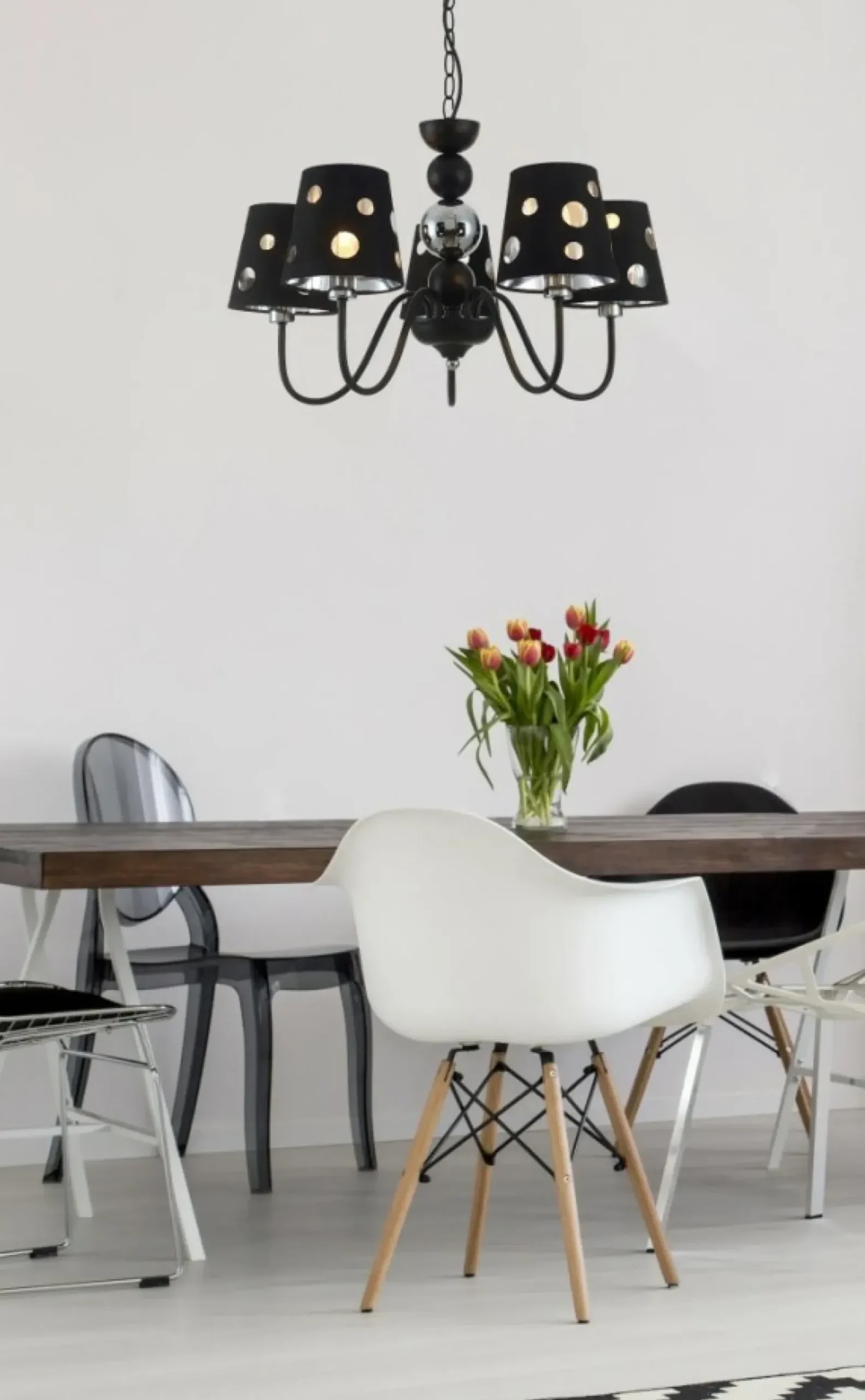 Sklep Kaja Czarna lampa wisząca do salonu LEDEA 50205106 BATLEY | Kaja Hot