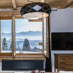 Sklep Kaja Czarna lampa wisząca, do salonu LP-8069/1P BK REUS | Kaja Oświetlenie New