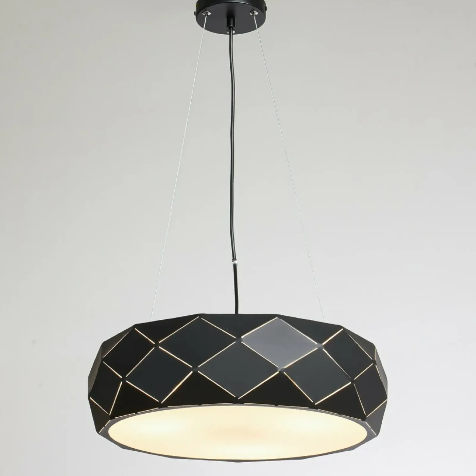 Sklep Kaja Czarna lampa wisząca, do salonu LP-8069/1P BK REUS | Kaja Oświetlenie New
