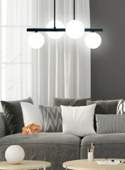 Sklep Kaja Czarna lampa wisząca, do stylowej sypialni 34-01214 z serii KAMA Fashion